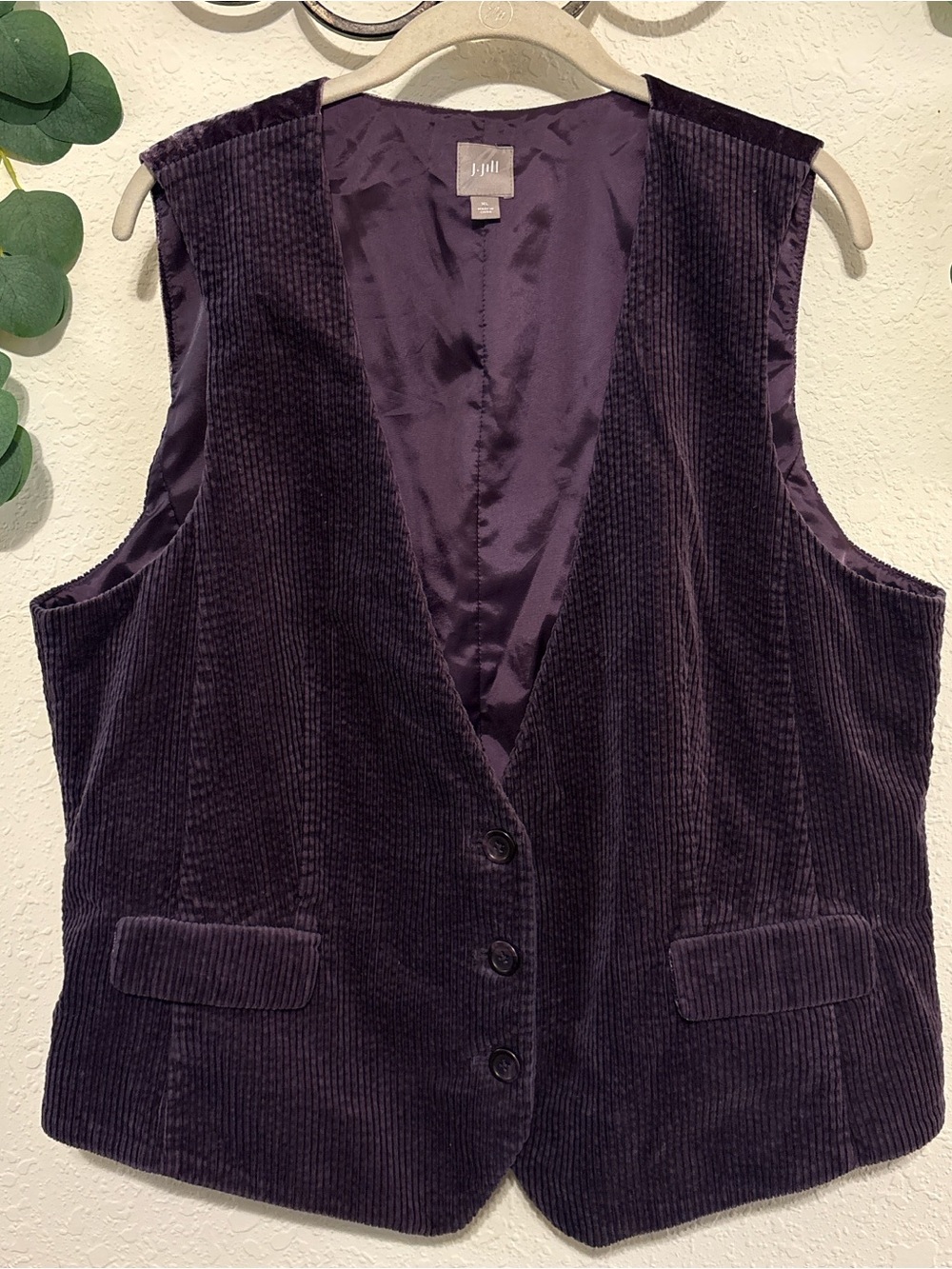 Vintage Y2K Purple Whimsigoth Corduroy Velvet Vest ✨